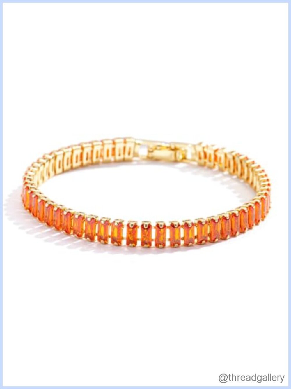 18K Gold-Plated Cubic Zirconia Tennis Bracelet, Trendy Women's Gift